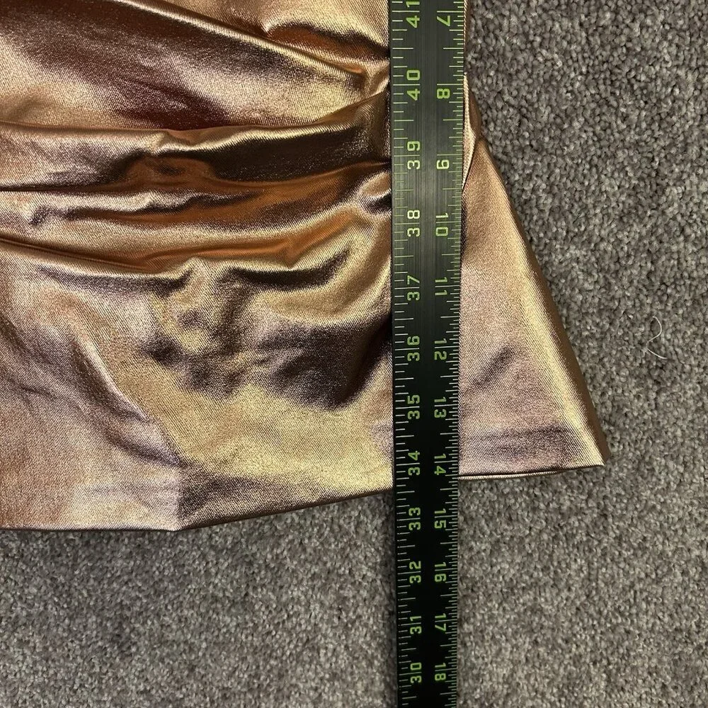 Zara Women's Bronze Metallic Off-Shoulder Strapless Top Size S - Small - NWT - Picture 9 of 16